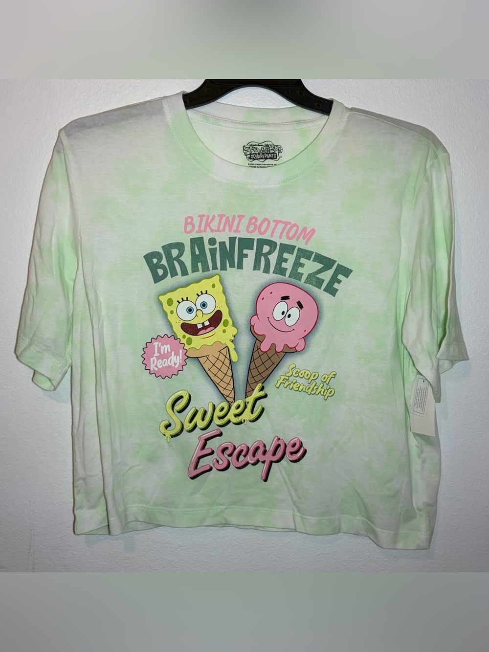 SpongeBob SquarePants woman’s ice cream skimmer tee with short sleeves Large
